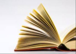 An open book with its pages fanned out.