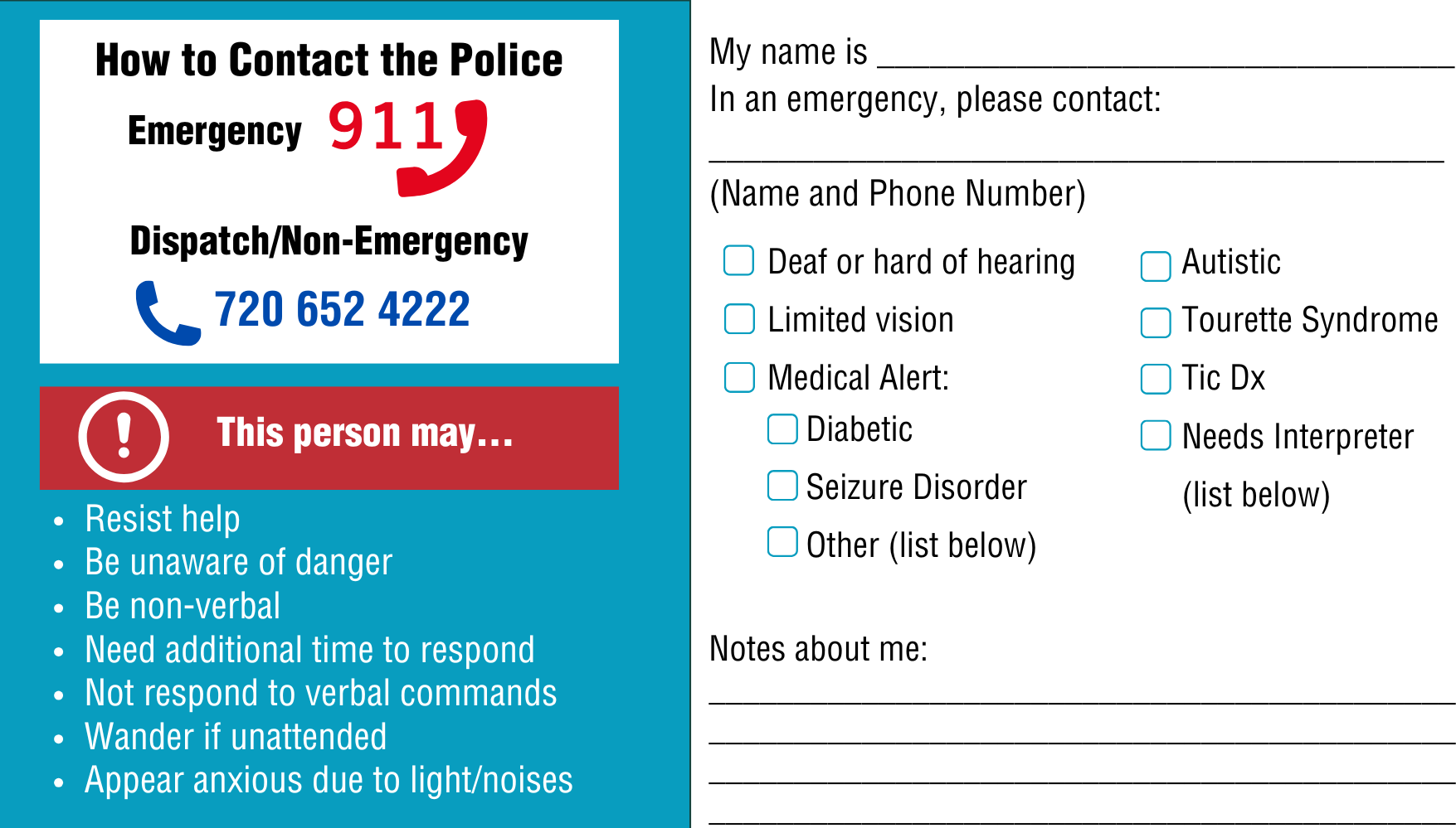 Envelope with written instructions