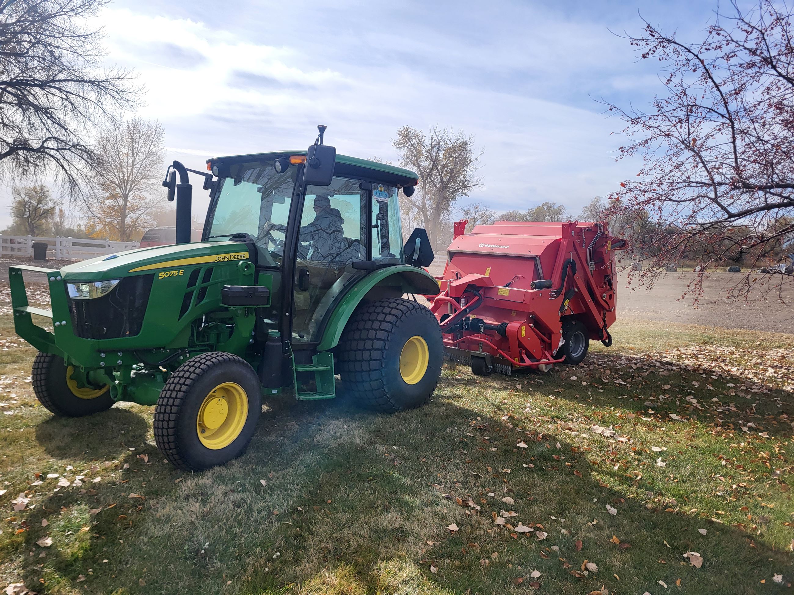 Super600 equipment being pulled by a tractor