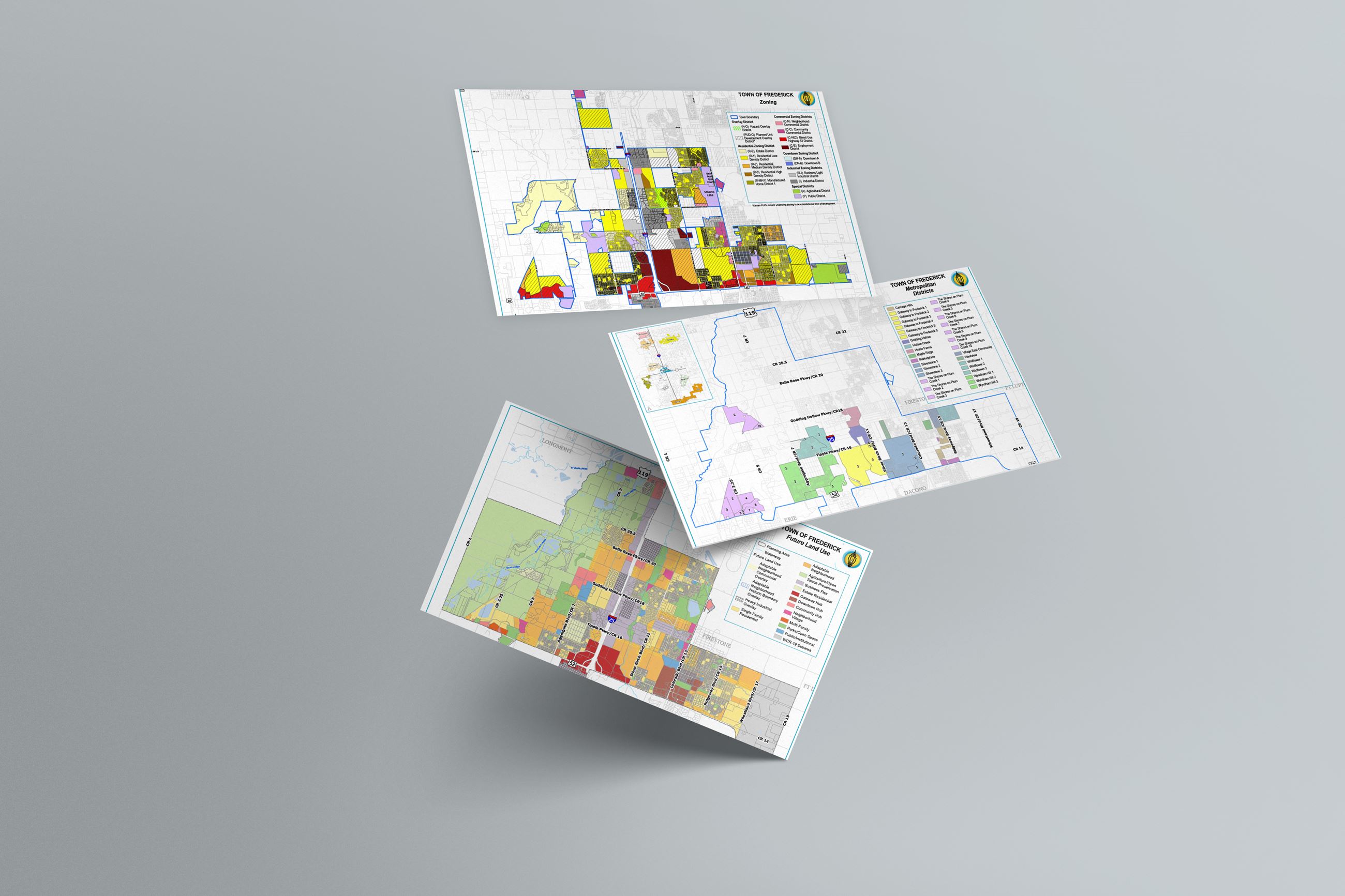 A couple of maps falling to the ground